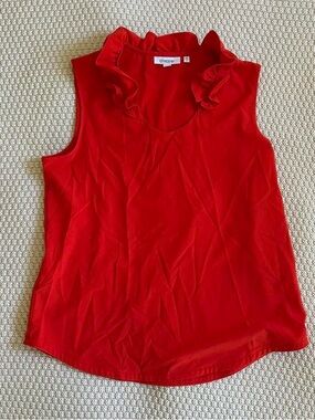 Chico's Red Sleeveless Blouse